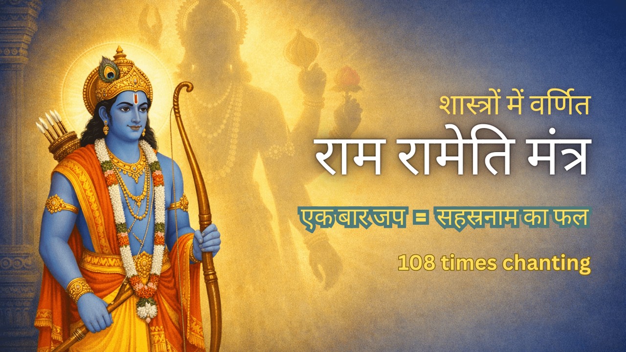 राम रामेति मंत्र 108 बार | Ram Rameti Rameti Chant | Vishnu Sahasranama Ke Saman Phal