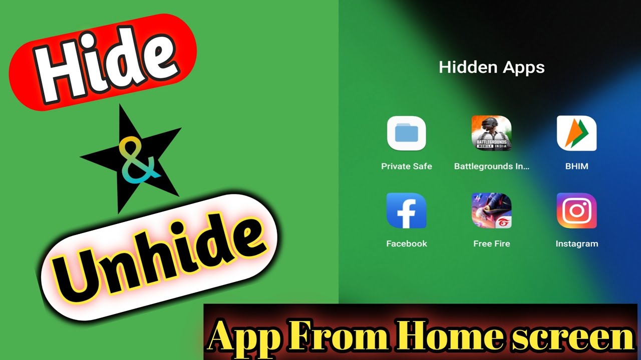 How To Hide Unhide Application From Home Screen How To Hide Unhide 