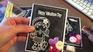 Chalk board Valentine cards