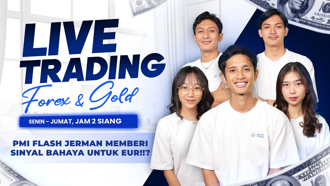 PMI FLASH JERMAN MEMBERISINYAL BAHAYA UNTUK EUR!!?!!? | LIVE TRADING FOREX & GOLD