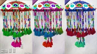 Diy Woolen Jhumarwool Chandelierwool Wind Chimecraft Idea Out Of Wool