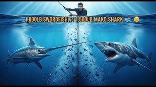 1,000LB Swordfish vs. 1,500LB Mako Shark – The Ultimate Ocean Battle!