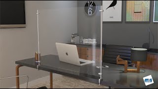 How To: Adjustable Counter Clamping Sneeze guard SKU:DCAD075-##