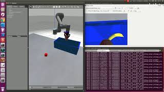 Simulation of UR5 robotic arm visual grasping task in Gazebo