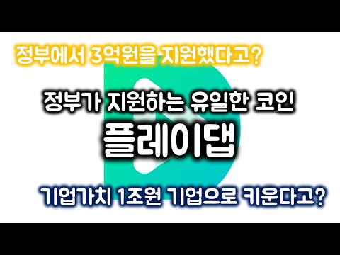 블록체인매니아 정부가 지원하는 유일한 코인 플레이댑 PlayDapp PLA 