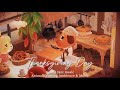【あつ森BGM】ベーグルちゃんの手料理を楽しむ🍽️🍲暖炉のあるお部屋でサンクスギビングパーティー🦃🍂落ち着いたジャズ音楽+暖炉の焚火の音アンビエント4時間🎧勉強用/作業用/リラックス