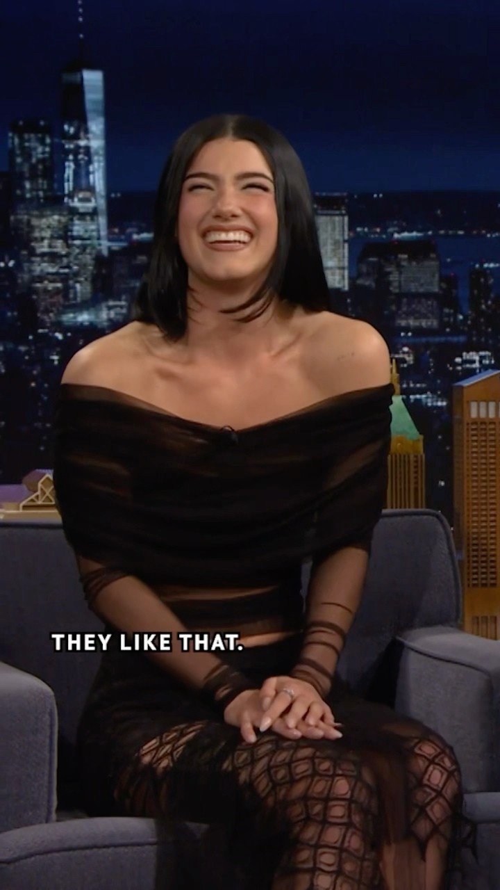 #CharliDAmelio catches Jimmy up on her made-up slang ? #FallonTonight