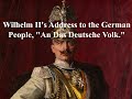 Wilhelm II S Address To The German People Voice Of Wilhelm II ENG DEU Updated Version 