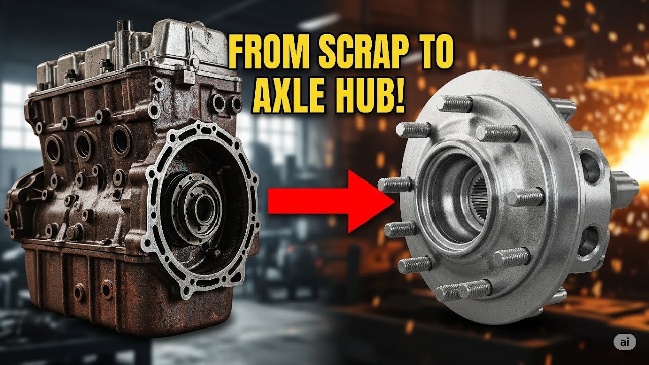 Unbelievable! Axle Wheel Hub Made from Old Engine Metal | Real Transformation |