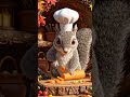 Meet the World's Cutest Chef! 🥕🐿️#SquirrelChef #CuteAnimals #MiniChef #ShortsFeed #Trending #foryou
