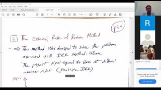Ch-5 (Evaluating a Single Project- External Rate of Return Method)
