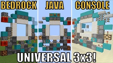 The BEST 3x3 Piston Door In Minecraft! [Java/Bedrock/Console]