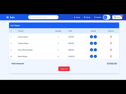 Restaurant App Demo | React + Tailwind + JSON Server | Full Pages Tour