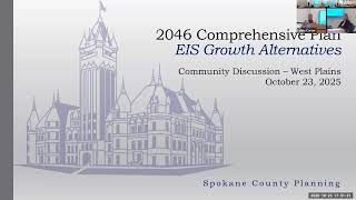 2046 Comp Plan EIS Growth Alternatives Community Discussion - West Plains - October 23, 2025