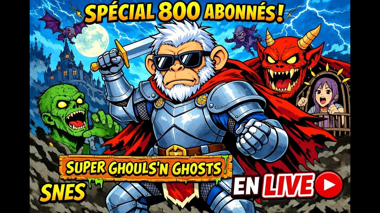 Super Ghouls'N Ghost SNES, soirée spécial pour les 800 Abonnées. 2nd Run.
