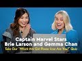 Captain Marvel Stars Brie Larson and Gemma Chan Find Out Which '90s Girl Power Icon They Are