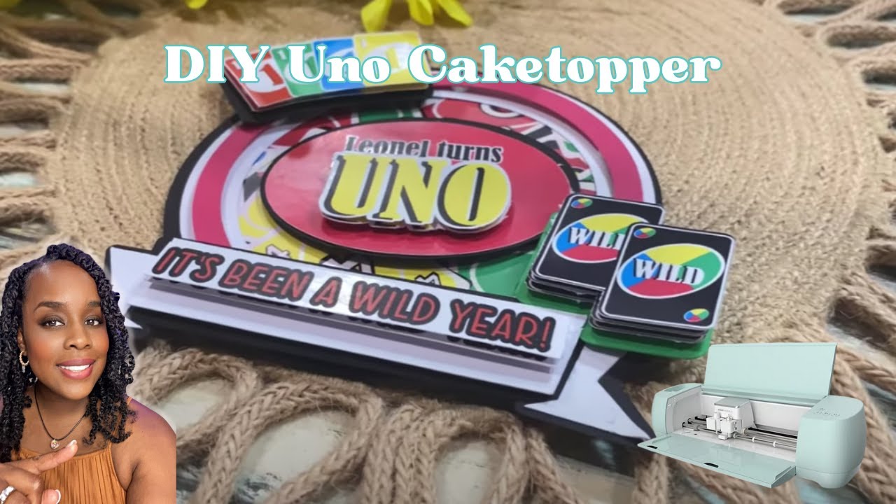 Uno First Birthday Ideas| DIY Custom Caketopper | Design with me