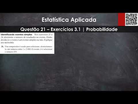 Questão 21 - Exercício 3.1 | Probabilidade (Estatística Aplicada)