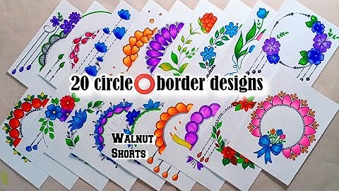 20 CIRCLE⭕ BORDER DESIGNS/PROJECT WORK DESIGNS/A4 SHEET/FILE/FRONT PAGE DESIGN FOR SCHOOL PROJECTS