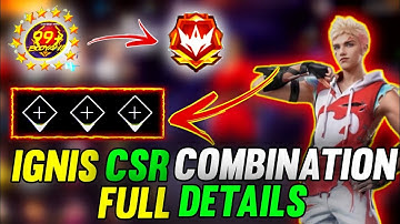 Ignis character cs rank combination | Ignis Character Combination in free fire | Banti sharma 3M
