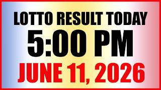 Lotto Result Today 5pm Draw June 11, 2026 Swertres EZ2 PCSO