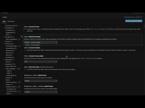 VS Code - On Save - Formatting with Prettier