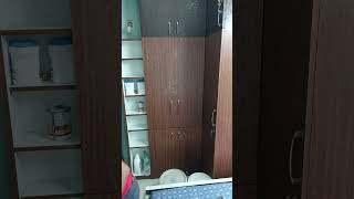 L type cupboard and kitchen design.