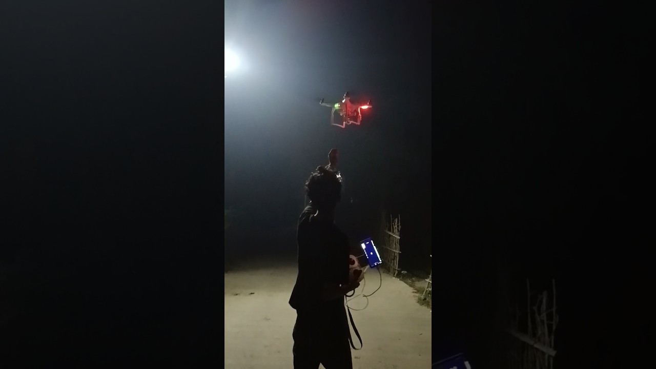 Night flying😯With drone camera❣️#drone #dronevideo #photography
