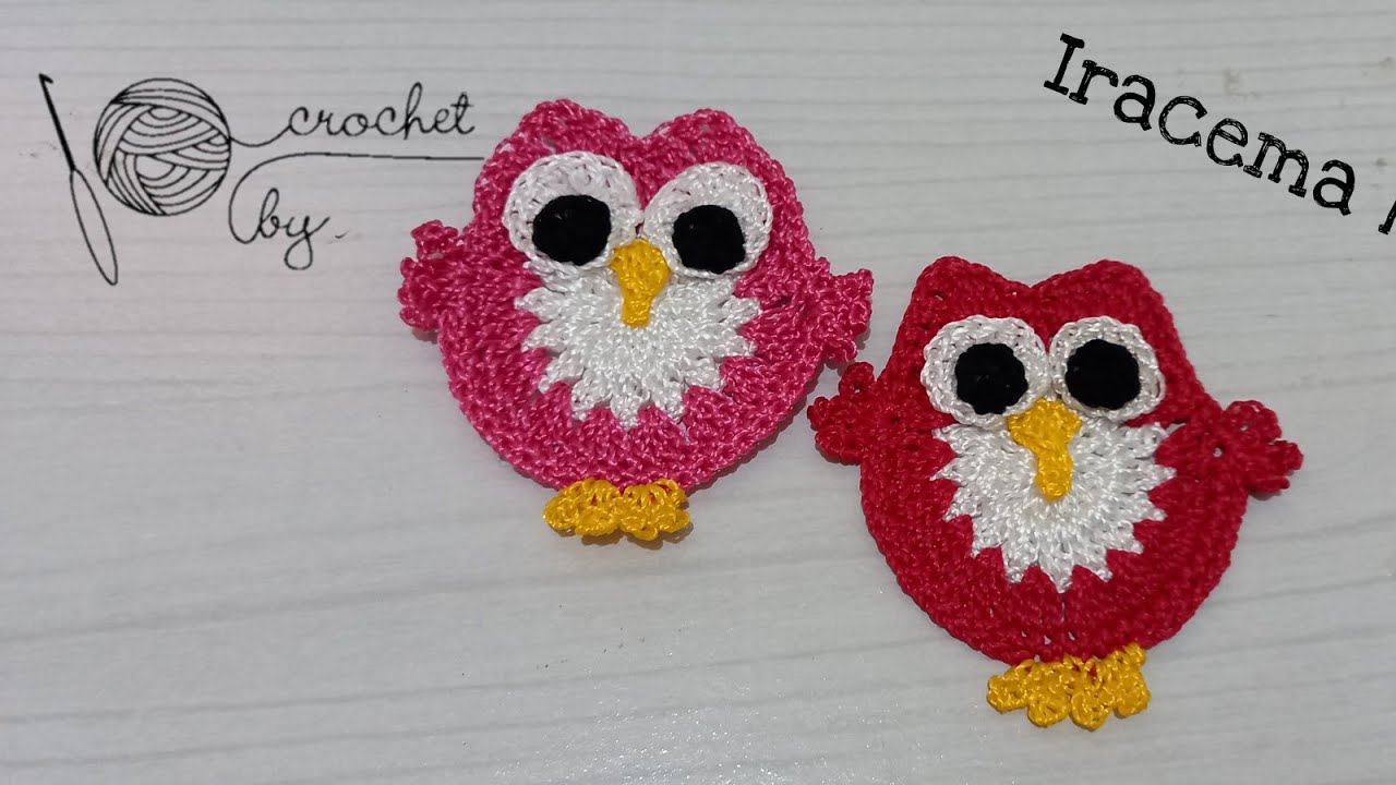 vídeo aula: aplicação de coruja em crochê.