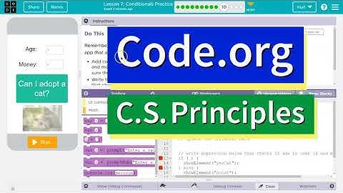 Code.org Lesson 7.9 Conditionals Practice | Tutorial and Answer | Unit 4 CS Principles