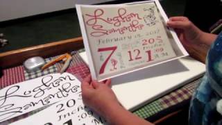 Canvas Birth Announcement