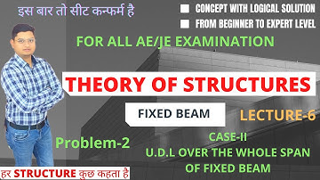 THEORY OF STRUCTURES  (T.O.S) | FIXED BEAM | LECTURE-6 | PROBLEM-2