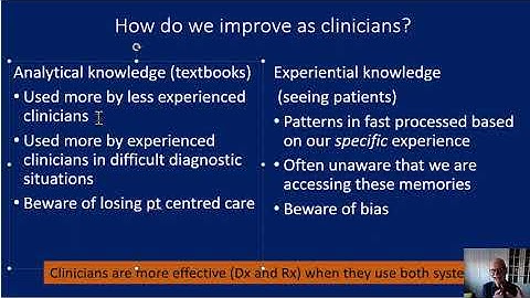 Clinical reasoning - how, why and when.