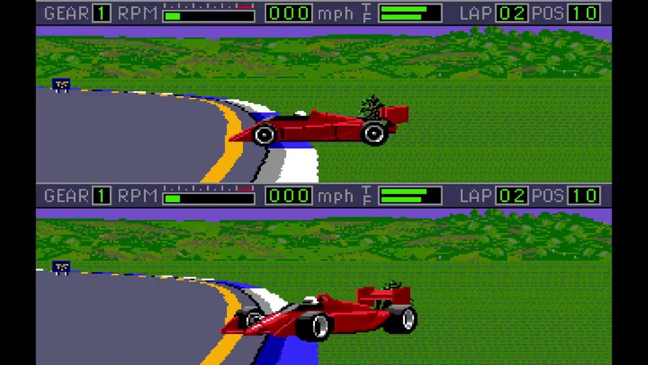 Mario Andretti Racing (Sega Mega Drive/Genesis, PAL). Indy Car. Ashton. Time: 