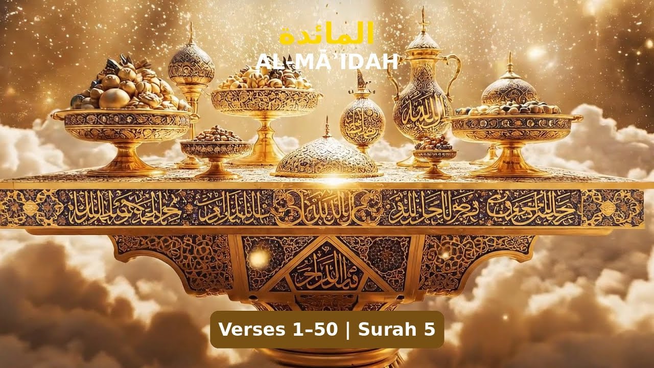 Surah Al-Māʾidah (المائدة) (1-50) | Divine Law & True Guidance | Quran with English Translation.