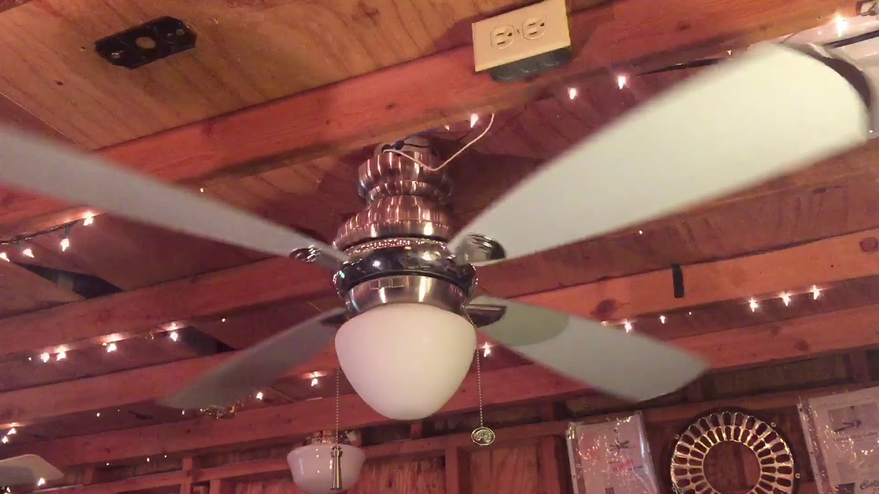 Hampton Bay Tripoli Ceiling Fan Matte White Blades YouTube