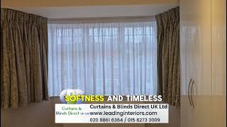 Pinch Pleat Curtains &amp; Voile Curtains | Elegant Layered Window Style | Curtains&amp;Blinds Direct UK Ltd