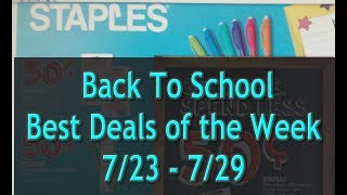 Back to School Best Deals of the Week 7\/23-7\/29 Staples 110% Guarantee