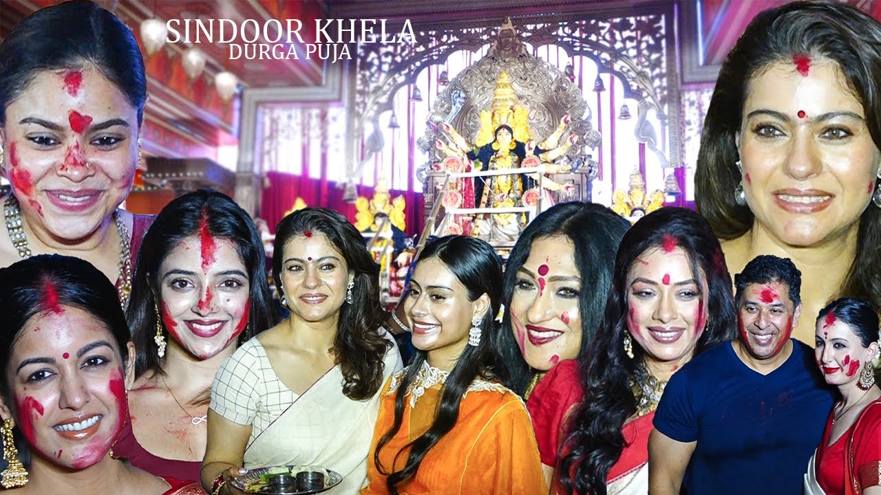 UNCUT | Sindoor Khela At North Bombay Durga Puja 2025 | Kajol,Nysa,Rupali,Sumona,Khushi,Ishita