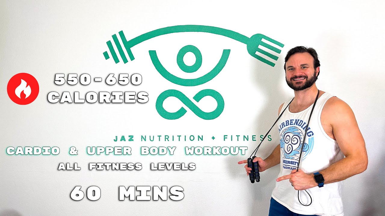 60 Min Cardio & Upper Body Workout for All Fitness Levels | Burn Fat | 🔥 550-650 Cal | JAZ it Up 292