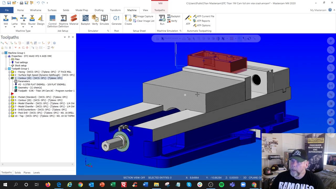 Titan 1M - Mastercam HLE 2020 & Machine simulation