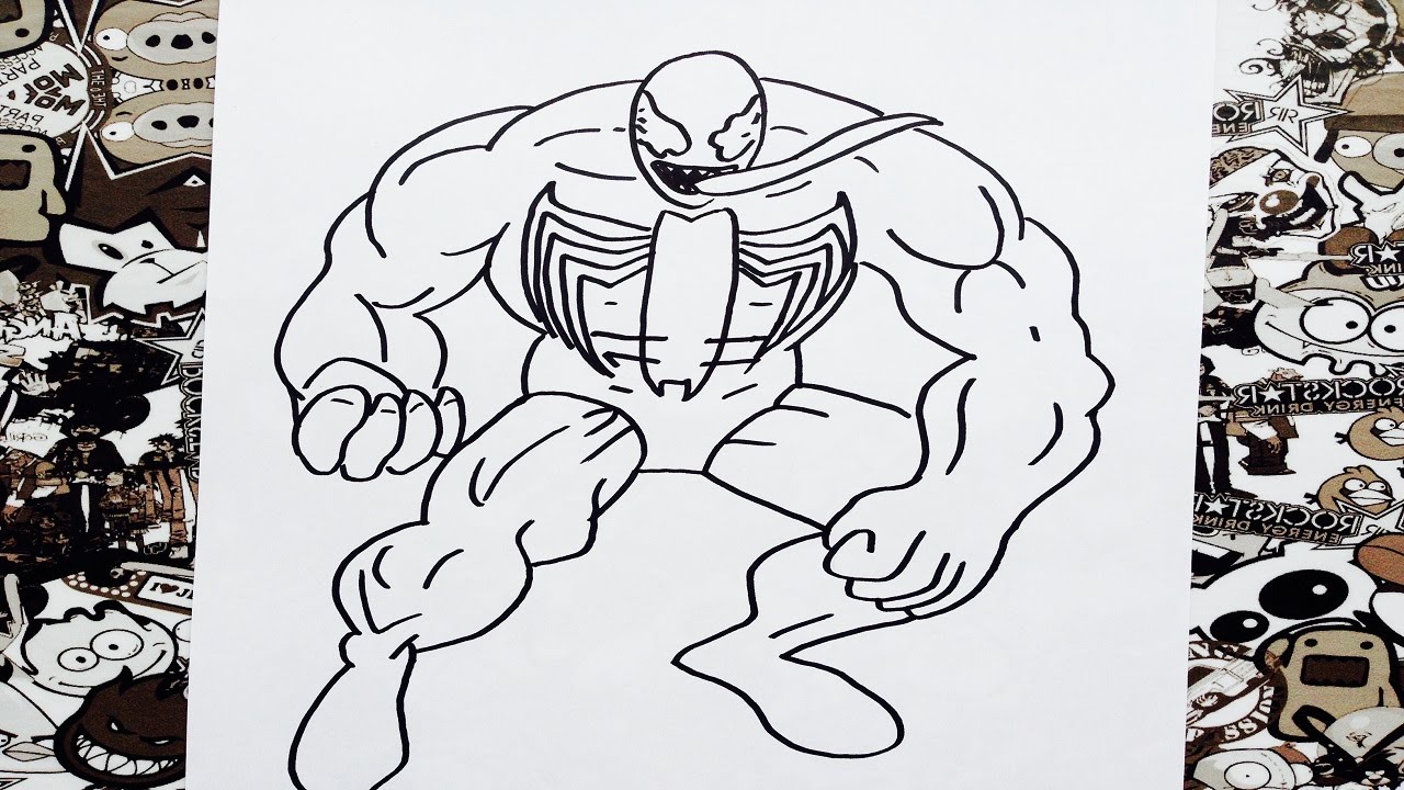 Como dibujar a venom | how to draw venom | como desenhar o venom - thptnganamst.edu.vn