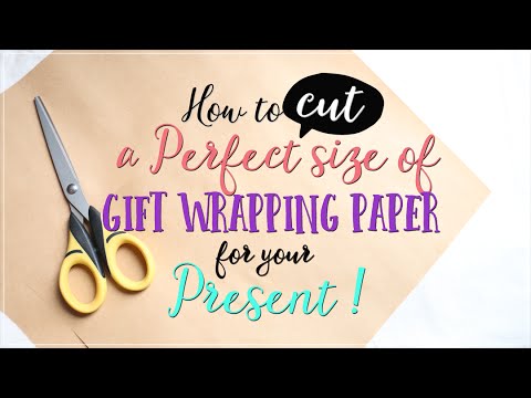 How to cut a perfect size of gift wrapping paper for your present !