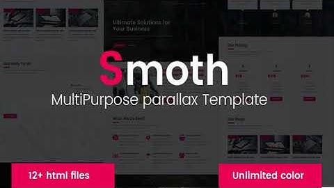 Smoth - MultiPurpose parallax Template | Themeforest Website Templates and Themes