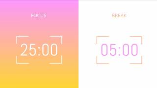 2 Hour Pomodoro Timer ⏱️ Deep Focus | 25/5 Study Session for Productivity