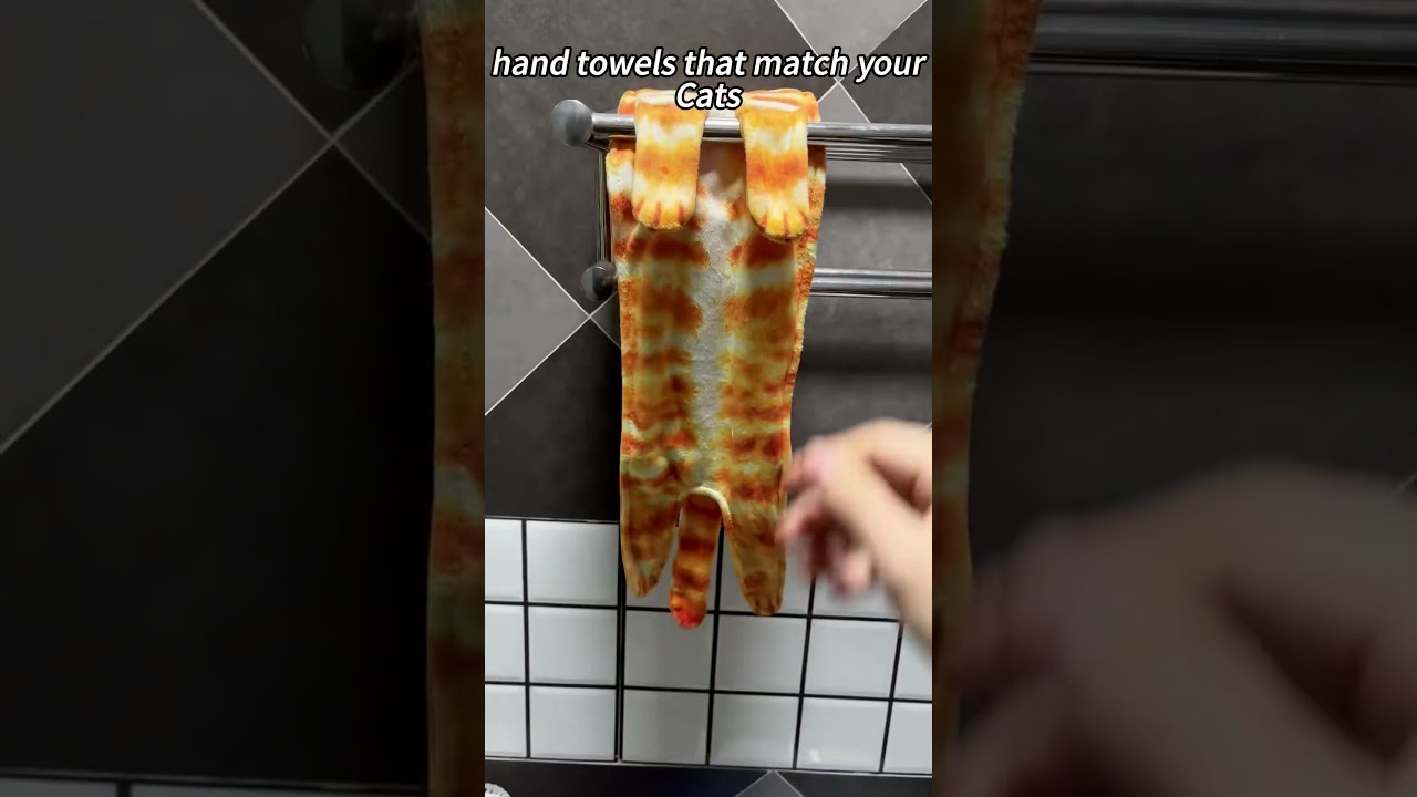 Obsessed with cat-matching hand towels! 