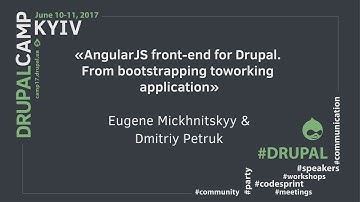 AngularJS front end for Drupal  From bootstrapping to working application  Petruk&Mickhnitskyy