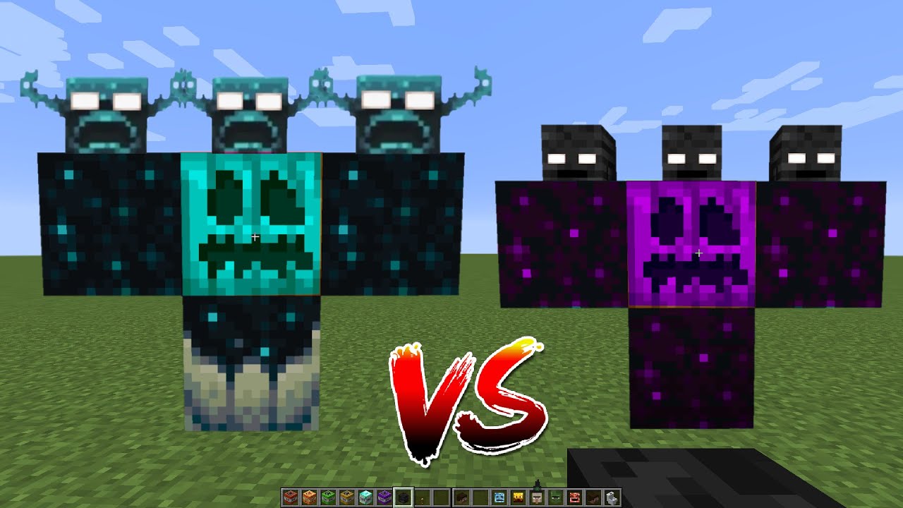 what if you create a WITHER GOLEM vs WARDEN TITAN in MINECRAFT - YouTube