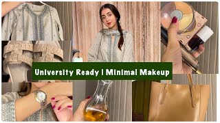 Get Ready With Me For University Minimal No Makeup Look For Girls University Ready