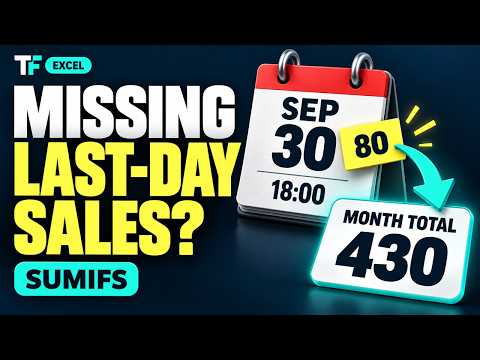 Excel SUMIFS: Include Every Sale on the Last Day